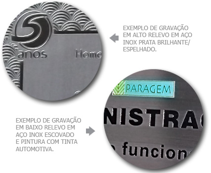 Placas de Homenagem 30% folheado a ouro 18k e pedra natural
