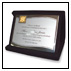 Placa de homenagem com folheamento de 5% do total da placa